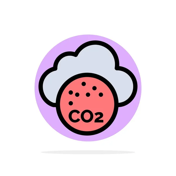 Levegő, karcsont-dioxid, CO2, szennyezés absztrakt kör háttér — Stock Vector