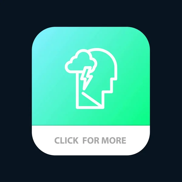 Кнопка Energy, Mental, Mind, Power Mobile App. Android и IOS L — стоковый вектор