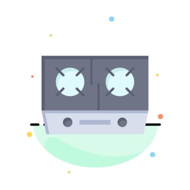 Soba, Gaz, Mutfak, Soyut Düz Renk Şablonu Pişirme