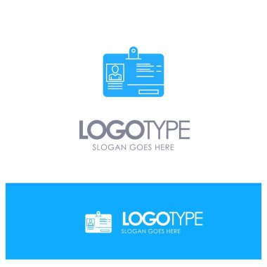 Geçiş, Kart, Kimlik, Id Mavi Katı Logo sloganı için yer ile