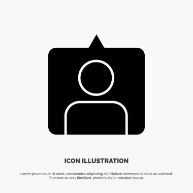 İletişim, Instagram, Setler katı Glyph Icon vektör