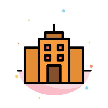 Bina, Kullanıcı, Ofis, Arayüz Soyut Düz Renk Simgesi Templ