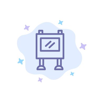 Reklam, Reklam, Billboard, Abstr Poster Mavi Simge