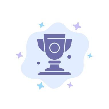Başarı, Kupa, Ödül, Soyut Bulut Geri Trophy Mavi Simge