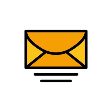 Posta, e-posta, mesaj, genel düz renk simgesi. Vektör simgesi banne