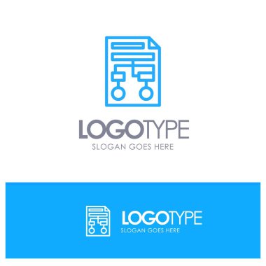 Grafik, Kağıt, İşlem, Tel Kafes, Belge Mavi Anahat Logo Pla