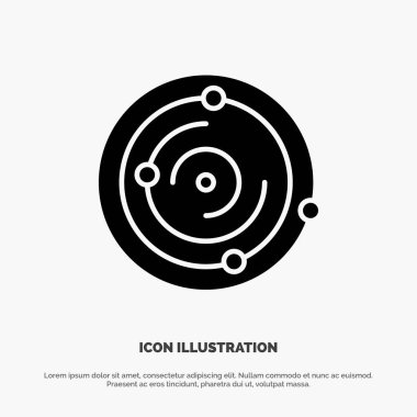Uzay, Evren, Tıp, Sağlık katı Gph Icon vektör