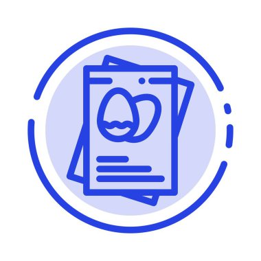 Pasaport, Yumurta, Yumurta, Paskalya Mavisi Noktalı Çizgi Simgesi