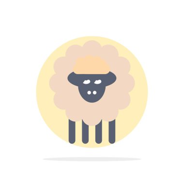 Koyun, Koç, Koyun, Bahar Soyut Çember Düz Arkaplan Rengi