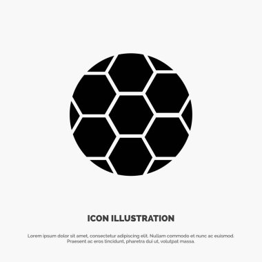 Top, Futbol, Futbol, Spor katı Glyph Icon vektör