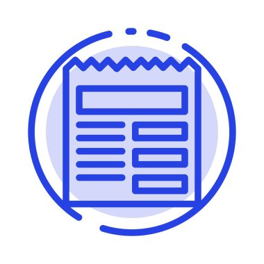 Belge, Metin, Temel, Ui Mavi Noktalı Çizgi Simgesi