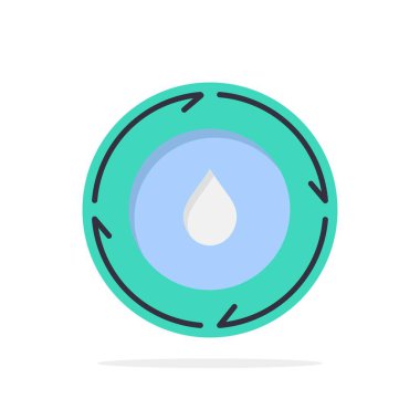 Enerji, Su, Güç, Doğa Soyut Daire Arka Plan Düz col