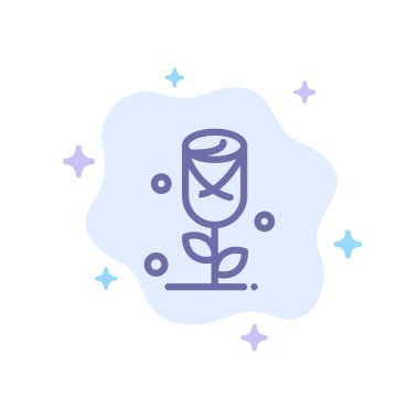 Çiçek, Gül, Soyut Bulut Arka Plan Aşk Mavi Simge