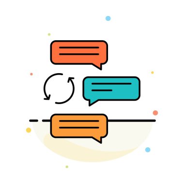 Chat, sohbet, konuşma, diyalog, Auto, robot soyut FLA