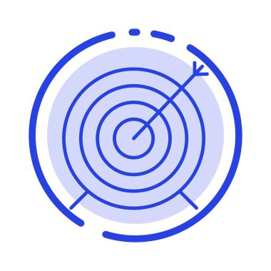 Hedef, Dart, Gol, Mavi Noktalı Satır Simgesi Odakla