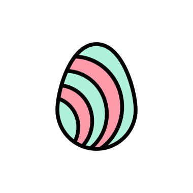 Yumurta, Paskalya, Doğa, Bahar Düz Renk Simgesi. Vektör simgesi afiş