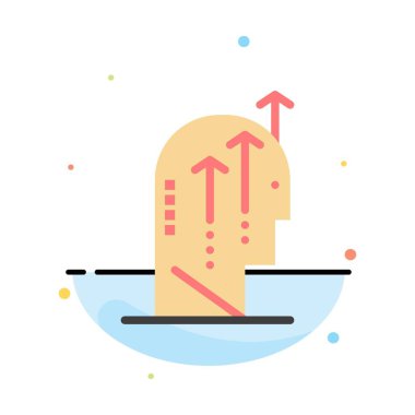 Duygusal, Büyüme, İnsan, Zeka, Zihin Soyut Düz Renk