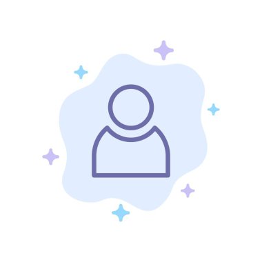 Avatar, Kullanıcı, Soyut Bulut Arka Plan Temel Mavi Simge