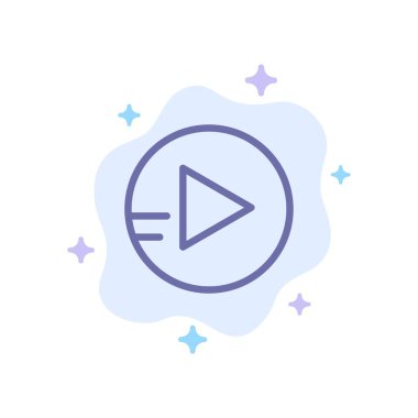 Okul Eğitimi, Soyut Bulut Arka Plan üzerinde Mavi Simge oyna