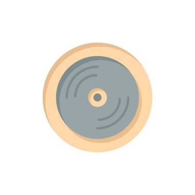 Cd, Dvd, Disk, Eğitim Düz Renk Simgesi. Vektör simgesi afiş Te