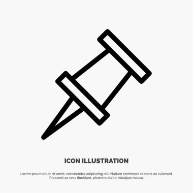 İşaretleyici, Pin Satırı Simge Vektörü