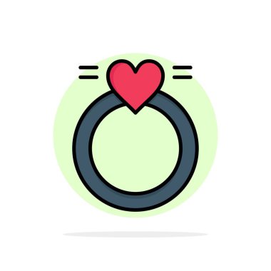 Yüzük, evlilik, aşk, düğün soyut daire arka plan düz Co