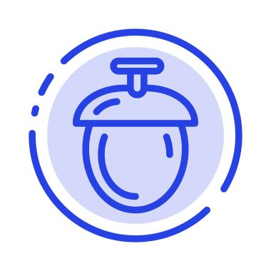 Orman, Fındık, Tohumlar Mavi Noktalı Çizgi Hattı Simgesi