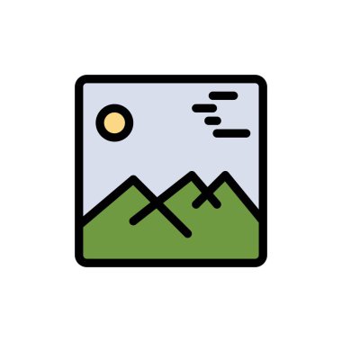 Galeri, Resim, Resim, Kanada Düz Renk Simgesi. Vektör simgesi ba