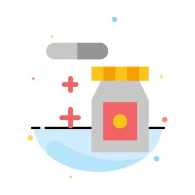 Tablet, Yağmurlu, Sıcaklık Soyut Düz Renk Simgesi Şablonu