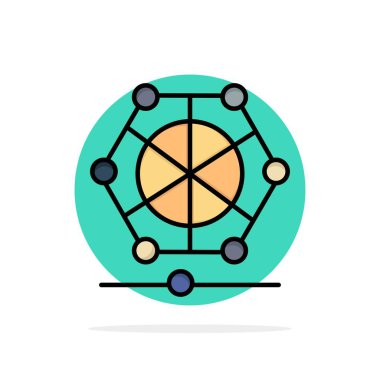 Makine, Öğrenme, Dil, Veri Soyut Daire Arka Plan Fla