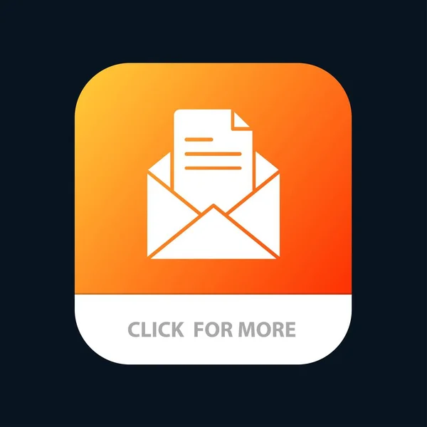 Szöveg, mail, Office, ceruza Mobile App Button. Android és iOS GL — Stock Vector