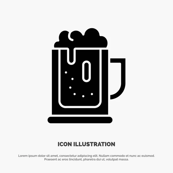 Alkohol Party, öl, fira, drick, burk solid Glyph ikon non — Stock vektor