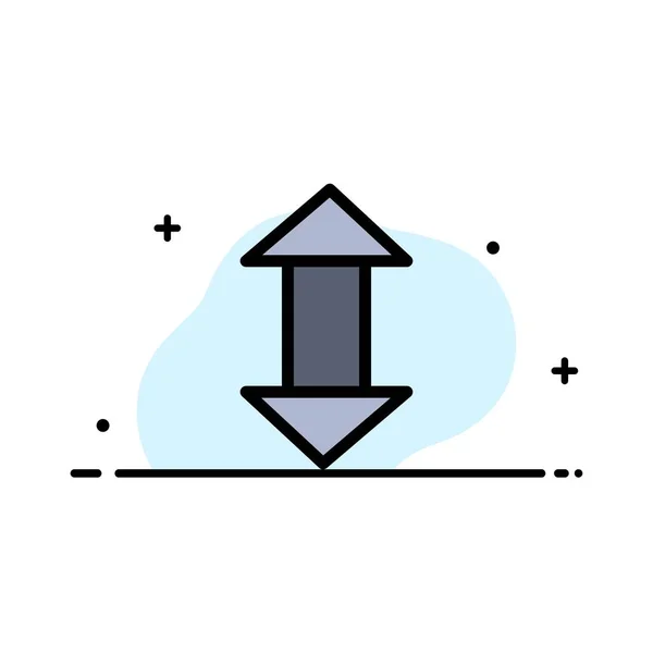 Pfeil, Pfeile, nach oben, unten Geschäft flache Linie gefüllt Symbol-Vektor b — Stockvektor