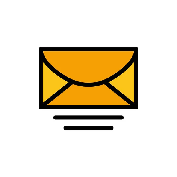 Αλληλογραφία, ηλεκτρονικό ταχυδρομείο, μήνυμα, καθολικό εικονίδιο επίπεδου χρώματος. Εικονίδιο διανύσματος Banne — Διανυσματικό Αρχείο