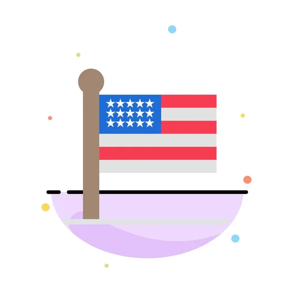 Flagge, Staaten, vereint, Vereinigte Staaten eine abstrakte flache Farbsymbolvorlage — Stockvektor