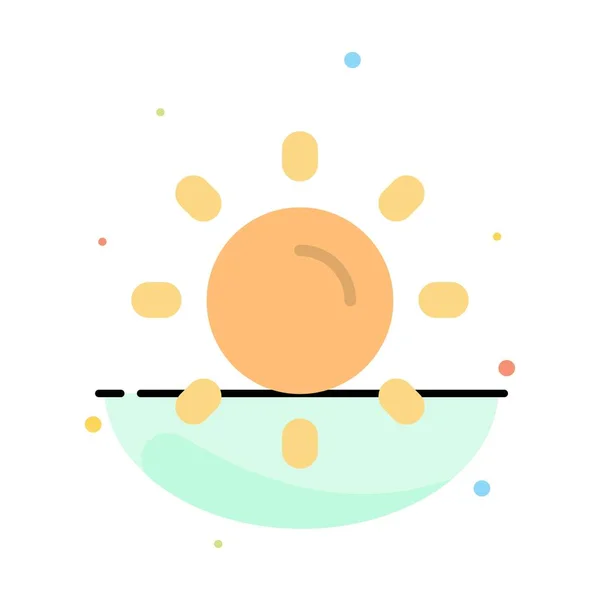 Ljusstyrka, ljus, sol, glans abstrakt platt färg ikon mall — Stock vektor