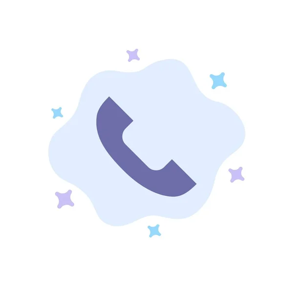 Call, Phone, Telephone, Mobile Blue Icon on Abstract Cloud Backg — Stock Vector