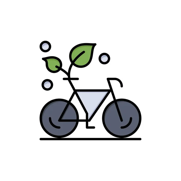 Ciclo, Eco, Amigable, Planta, Ambiente Icono de color plano. Vecto. — Vector de stock