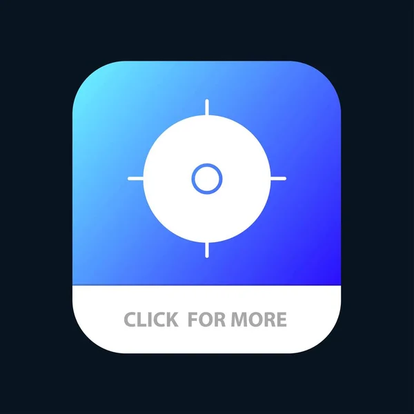 Archer, Target, Goal, Aim Mobile App Button. Android и IOS Gly — стоковый вектор
