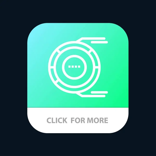 Кнопка мобильного приложения Kite, Flying, Festival. Android и IOS Line V — стоковый вектор