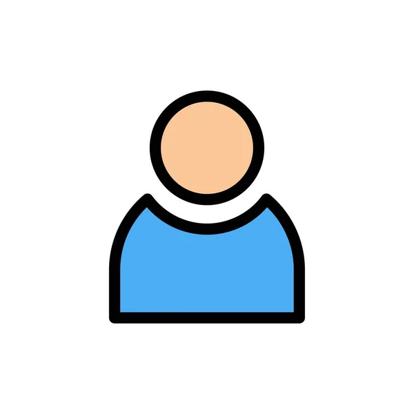 Avatar, Utilisateur, Basic Flat Color Icon. Modèle de bannière d'icône vectorielle — Image vectorielle