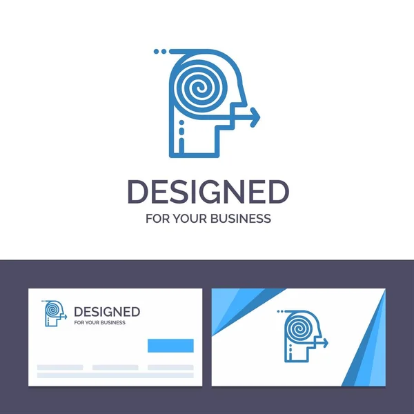 Modèle de carte de visite créative et logo Solutions de mise au point, Bus — Image vectorielle