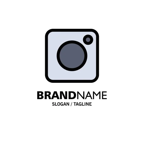 Camera, Instagram, Photo, Social Business Logo Template. Flat Co — Stock Vector