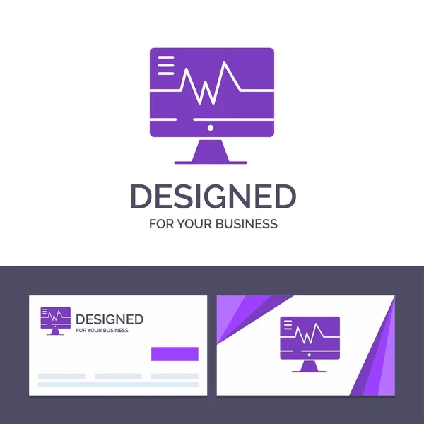 Kreative Visitenkarten- und Logovorlage Medizin, Krankenhaus, Hören — Stockvektor