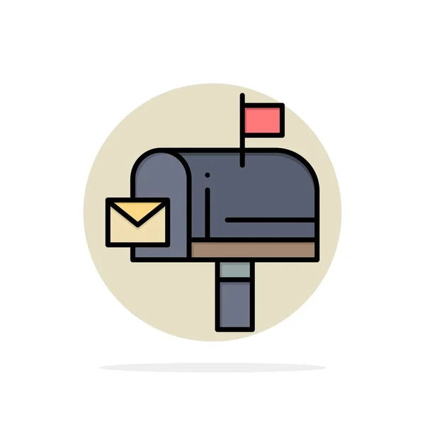 E-Mail, Postfach, Nachricht, E-Mail abstrakter Kreis Hintergrund flache Farbe — Stockvektor