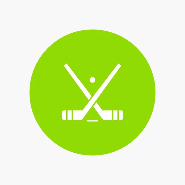 Emblema, hockey, ghiaccio, bastone, bastoni — Vettoriale Stock