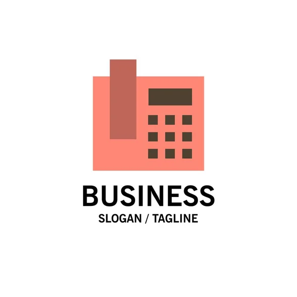 Telefone, Telefone, Call Business Logo Template. Cor plana — Vetor de Stock