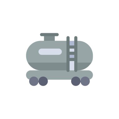 Petrol, tank, kirlilik düz renk simgesi. Vektör simgesi afiş Templa