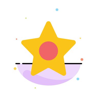 Star, Medya, Stüdyo Soyut Düz Renk Simgesi Şablonu