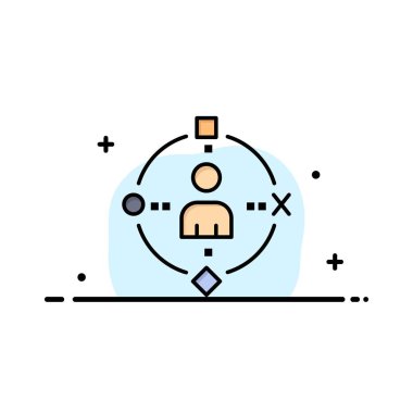 Ortam, Kullanıcı, Teknoloji, Deneyim İş Logo Şablonu. Fl